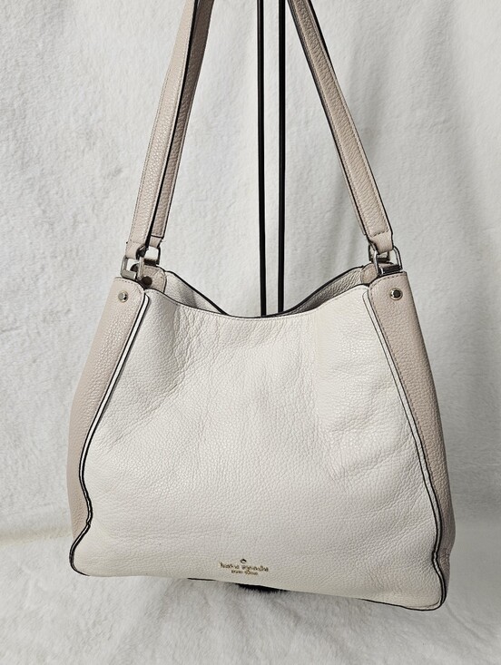 kate spade Handbags - Kate Spade Leila Colorblock Tripe Compartment Pebbled Leather Shoulder Bag